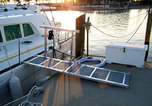 PSE-44 8' STEADI-PLANK w/ 4' Handrail on 44' Lagoon